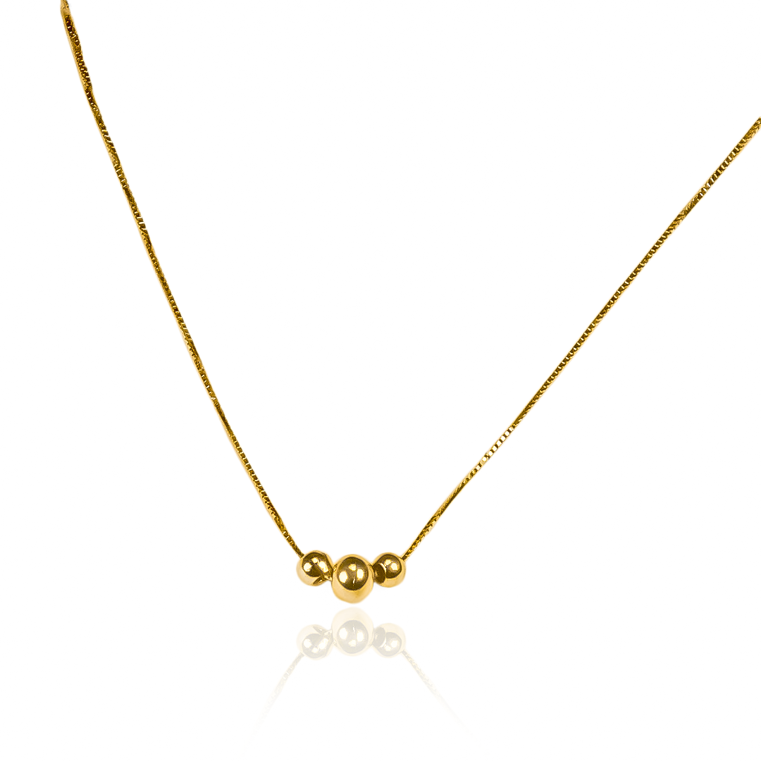 Gargantilla Veneciana Style 45 Esferas Lisas, elaborada en Oro 18K por Joyería Caracas, cuenta con un certificado de calidad y garantía de por vida.