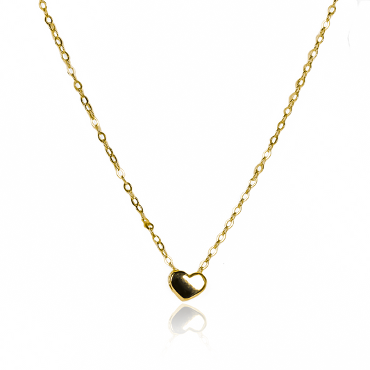 Gargantilla Classic Corazón Pasante S, elaborado en oro 18k por Joyería Caracas, cuenta con un certificado de calidad y garantía de por vida.