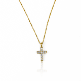 Gargantilla Cruz Veneciana I, fabricada en oro 18k por Joyería Caracas, cuenta con un certificado de calidad y garantía de por vida.