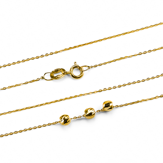 Gargantilla Ilusión 40 Amarilla, fabricada en oro 18K por Joyería Caracas, cuenta con un certificado de calidad y garantía de por vida.