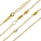 Gargantilla Rombo Simetric, fabricado en oro 18K por Joyería Caracas, cuenta con un certificado de calidad y garantía de por vida.