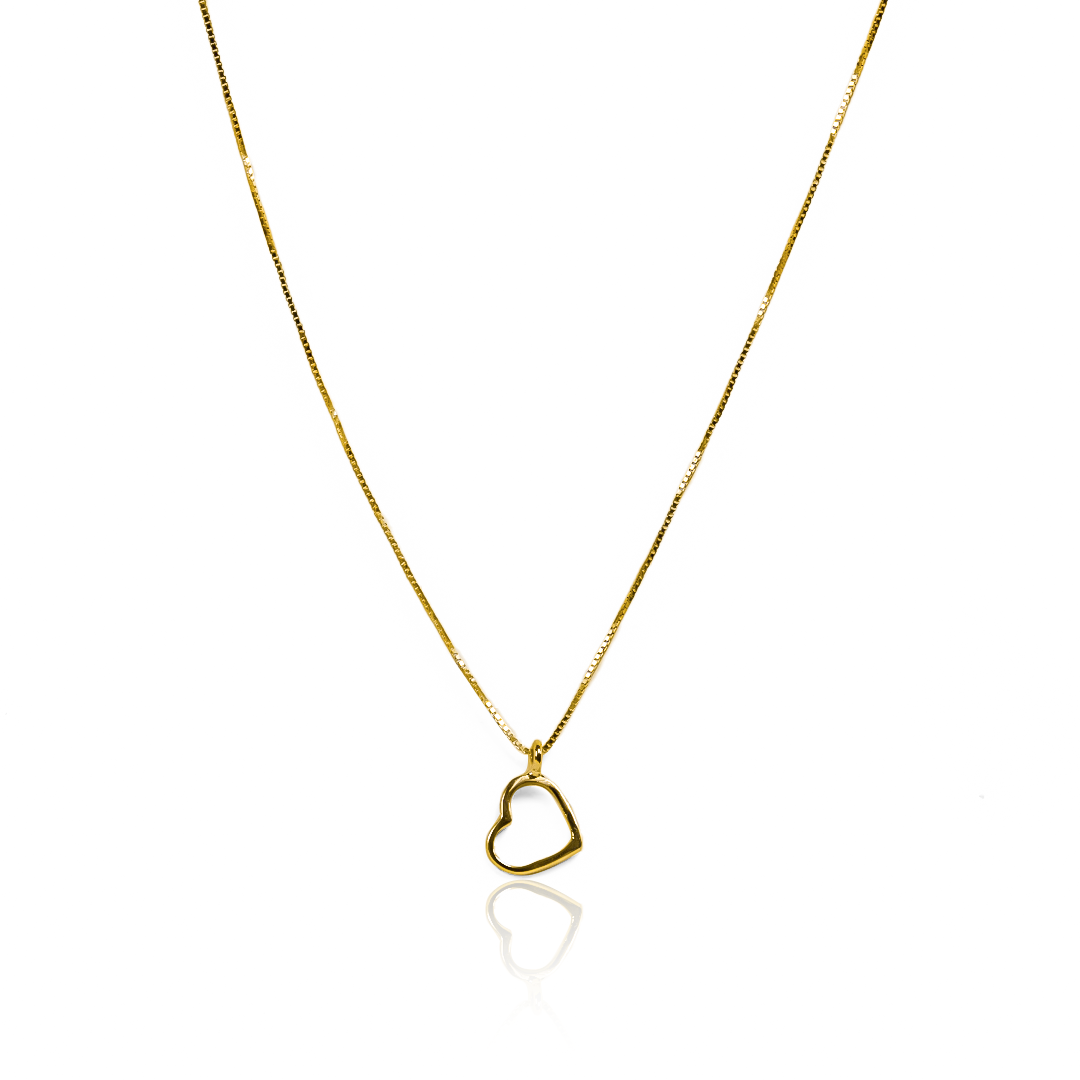 Gargantilla Venecia Style Heart, fabricado en oro 18k por Joyería Caracas, cuenta con un certificado de calidad y garantía de por vida.