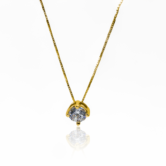 Gargantilla Veneciana 45 Pasante #5, fabricado en oro 18K por Joyería Caracas, cuenta con certificado de calidad y garantía de por vida.