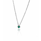 Gargantilla White Dije Pasante Esmeralda, elaborada en oro 18k por Joyería Caracas, cuenta con un certificado de calidad y garantía de por vida.