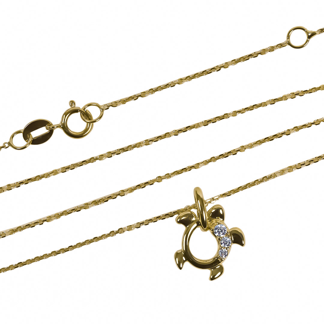 Gargantilla Sea turtle, fabricada en oro 18k por Joyería Caracas, cuenta con un certificado de calidad y garantía de por vida.