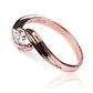 Anillo de compromiso Hug Love, fabricado en oro de 18k y certificado de calidad y garantía de por vida de Joyería Caracas.