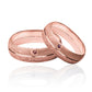 Argollas de matrimonio Mate Bicolor Rubí, fabricadas en oro 18k por Joyería Caracas, cuenta con certificado de calidad y garantía de por vida.