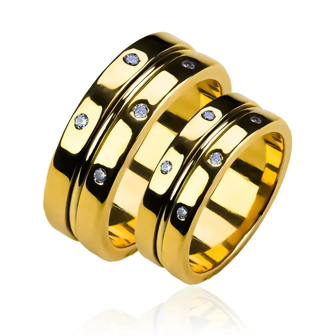 Argollas de matrimonio Paisa Style, fabricados en oro de 18k por Joyería Caracas, viene con certificado de autenticidad y garantía de por vida.