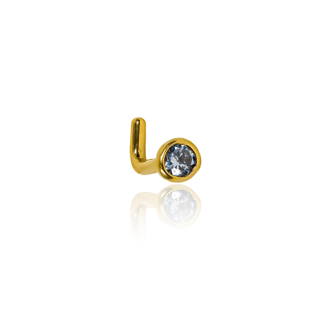 Piercing (Nariz), fabricado en oro 18K por Joyería Caracas, cuenta con certificado de calidad y garantía para toda la vida.