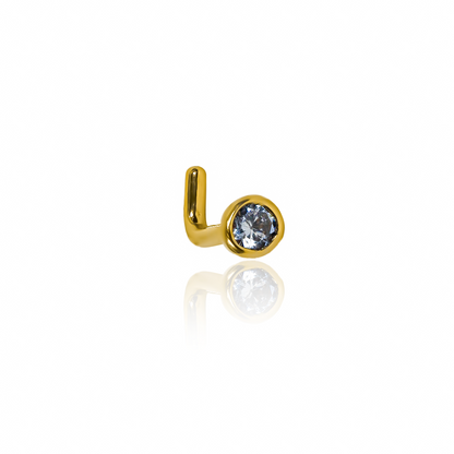 Piercing (Nariz), fabricado en oro 18K por Joyería Caracas, cuenta con certificado de calidad y garantía para toda la vida.