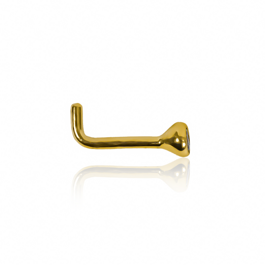 Piercing (Nariz), fabricado en oro 18K por Joyería Caracas, cuenta con certificado de calidad y garantía para toda la vida.