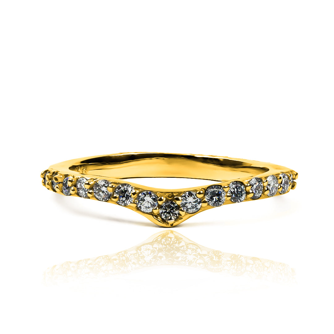 Yellow Gold Pisargolla Two-toned Polish And Satin Finish Wedding