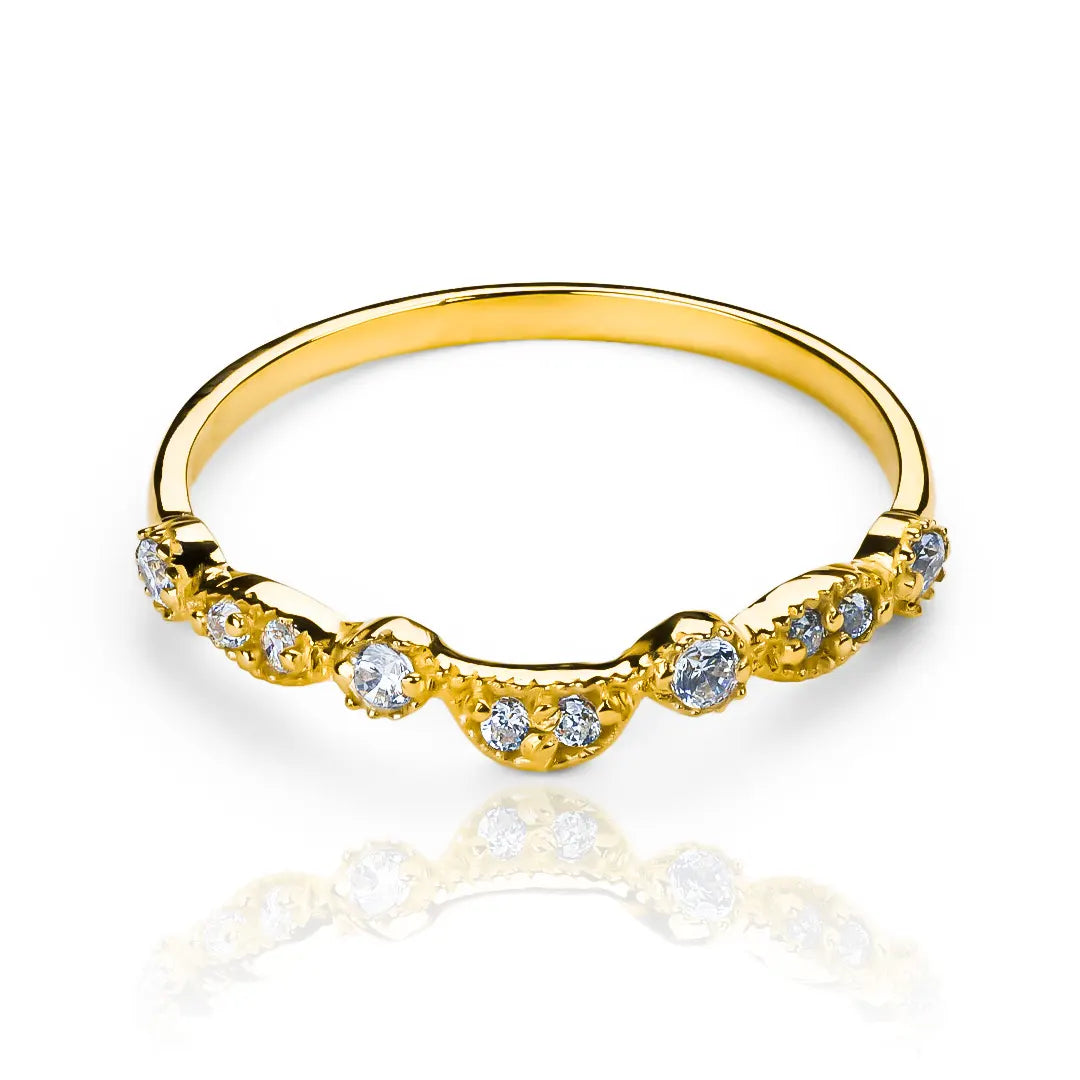 Anillo de compromiso duo fashion garde. Hecho en Joyería caracas con oro 18k y certificado de calidad para una vida de belleza.