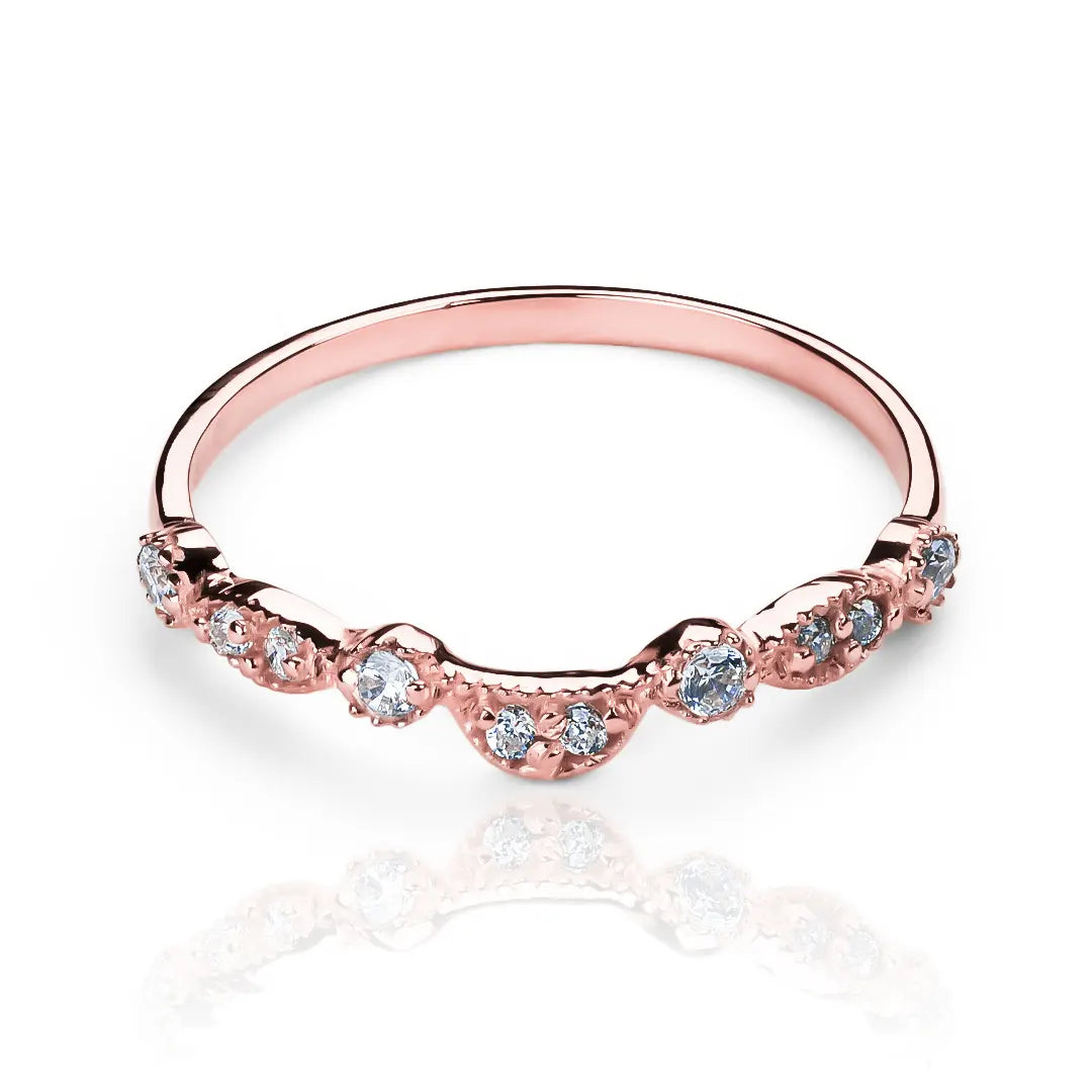 Anillo de compromiso duo fashion garde. Hecho en Joyería caracas con oro 18k y certificado de calidad para una vida de belleza.