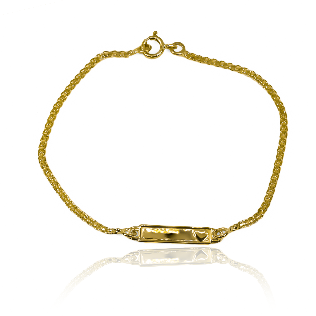 Pulsera Bismarck corazón alto S. Elaborada en Oro 18K por Joyería Caracas, con garantía para toda la vida.
