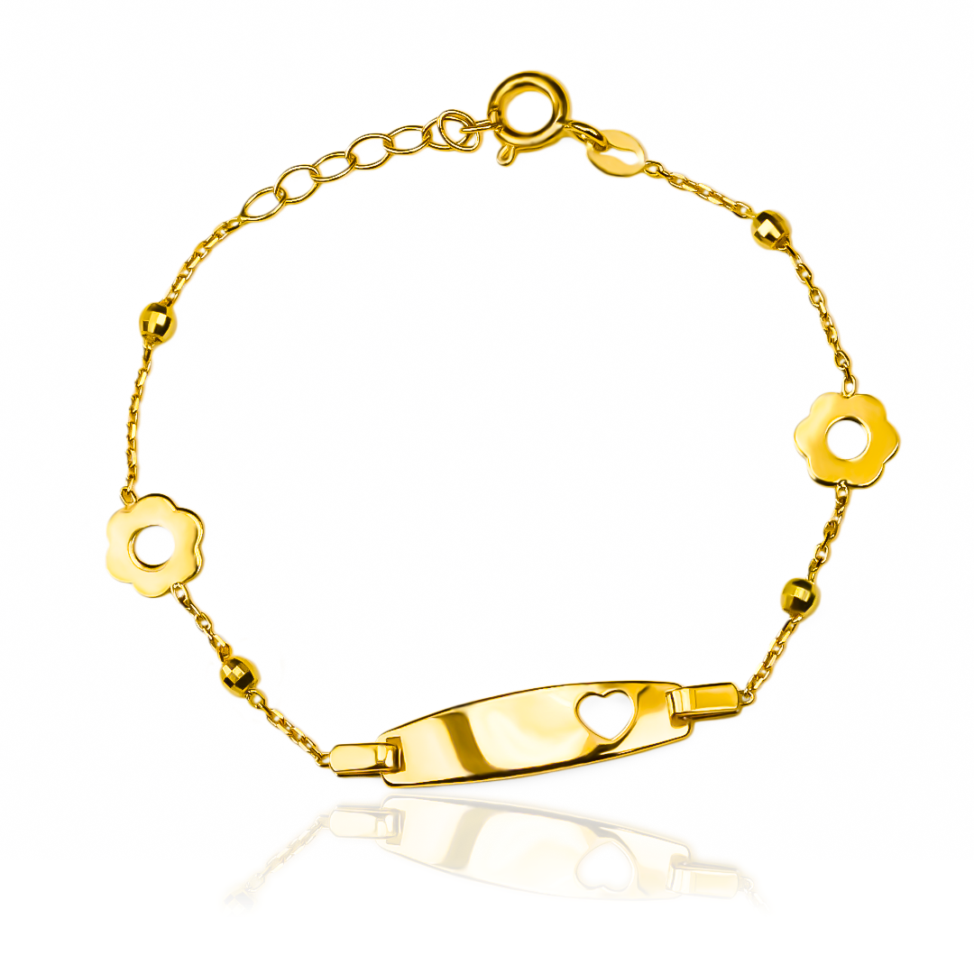Pulsera Corazón calado flor I es una joya de ensueño de la marca Joyería Caracas. Hecha de oro 18K. Con su diseño único y garantía para toda la vida.