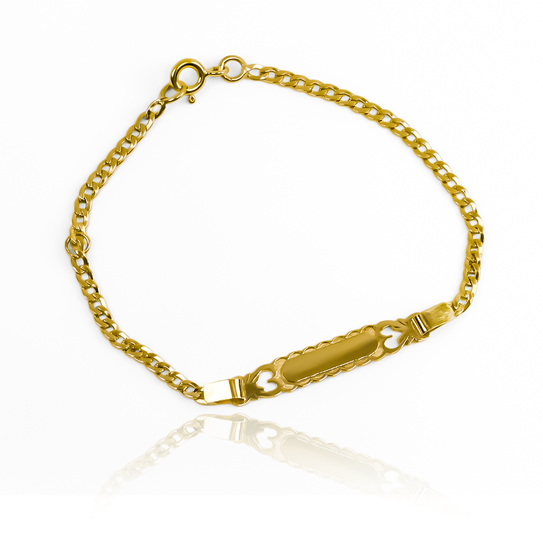 Pulsera Cubana Style Nube M de Joyería Caracas! Hecha con oro de 18K y con garantía de por vida, esta pulsera es un símbolo de elegancia y exclusividad.