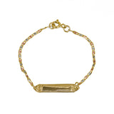 Pulsera Escalera 3 Oros Square. Confeccionada en oro 18K y diseñada por Joyería Caracas. Además, cuenta con una garantía para toda la vida.