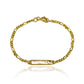 Pulsera esclava 3x1 con placa en forma de corazón alto, confeccionada en exquisito oro 18K por la reconocida Joyería Caracas. Además, cuenta con garantía de por vida.