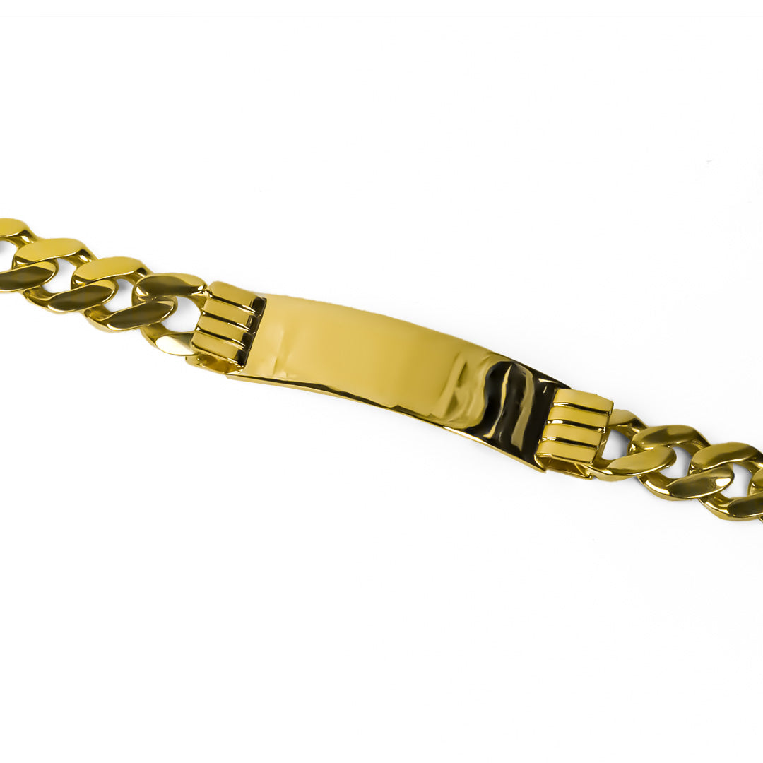 Pulsera esclava cubana Luxury XL es una pieza impresionante de joyería de 18K oro de la marca Joyería Caracas. Con una garantía de por vida.