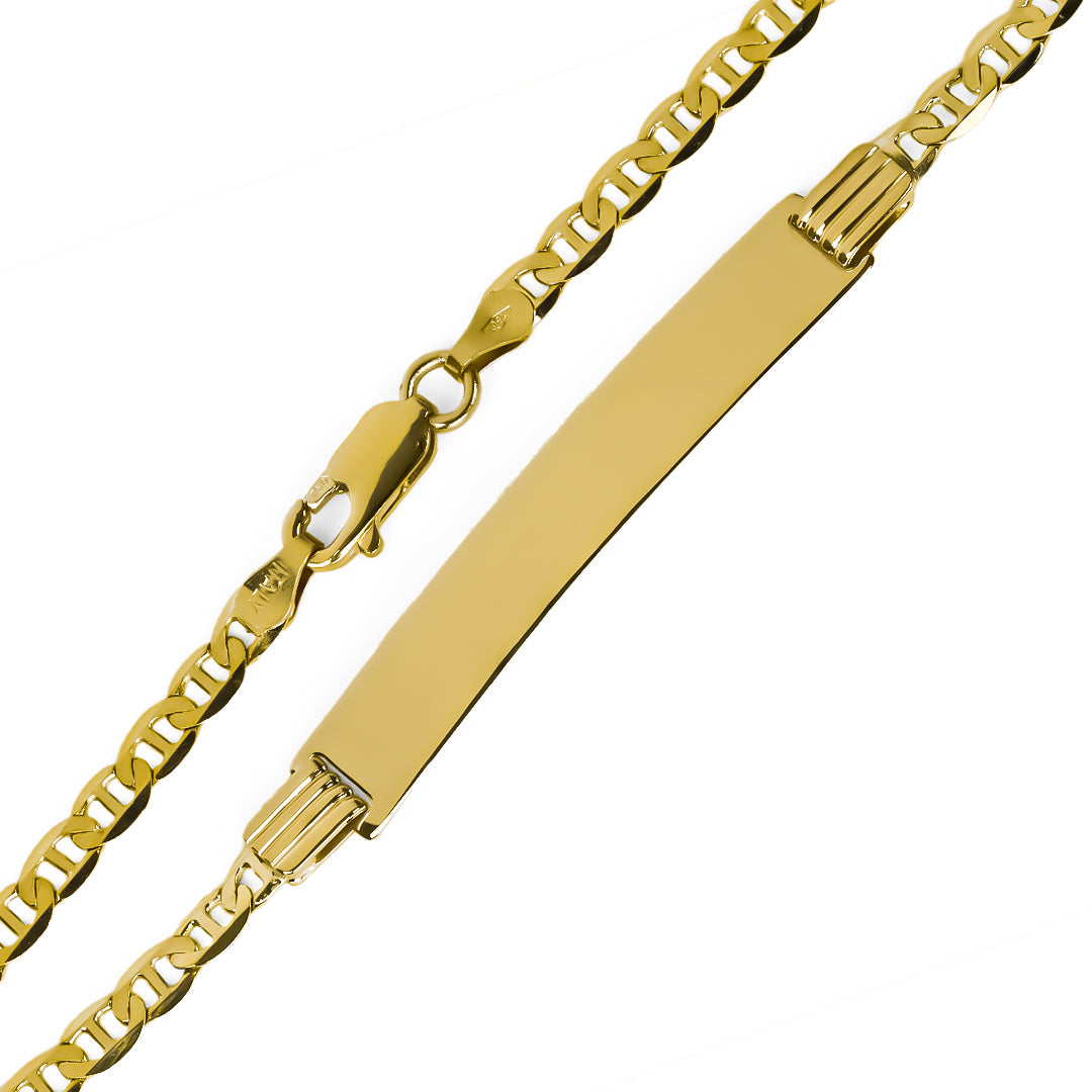 Pulsera es una verdadera obra de arte de Joyería Caracas. Con su diseño de escalera, simboliza el ascenso a la grandeza y el éxito. Hecha con oro de 18K y garantizada para toda la vida.