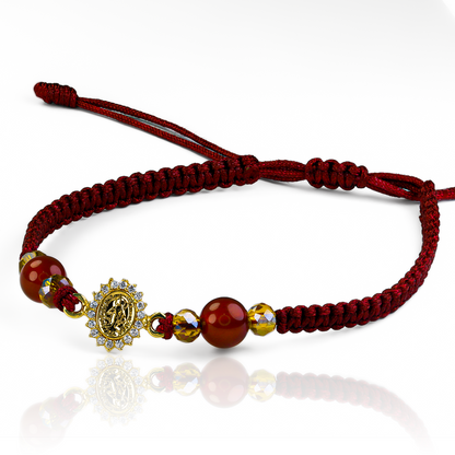 Pulsera Milagrosa S cristales JT. Hecha de oro 18K por Joyería Caracas, cuenta con garantía de por vida.