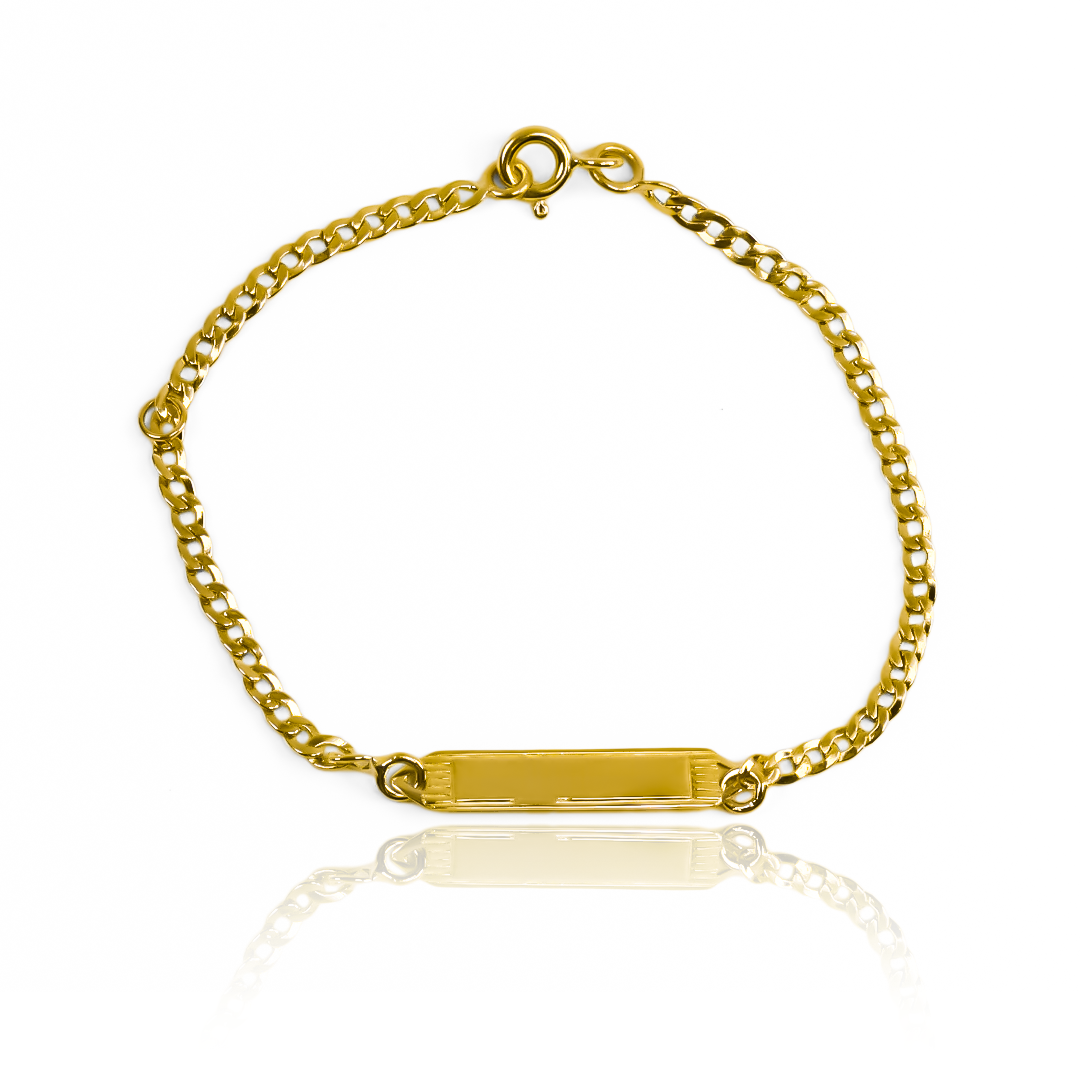 Pulsera Square Cubana seguida. Hecha con oro 18K y garantía para toda la vida por Joyería Caracas.