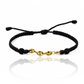 Pulsera Calabrote - Tejida de Joyería Caracas está hecha en oro 18k, con detalles en hilo coreano y terlenca, además de bisutería de calidad. Con garantía de por vida y sin costo adicional.