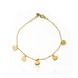 Pulsera Corazones planos