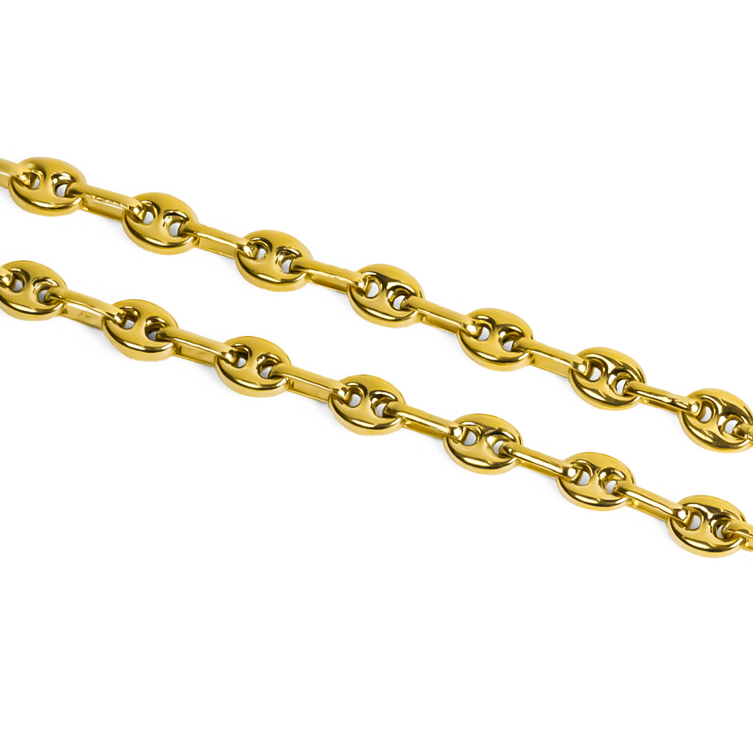 Tobillera Calabrote L JT elaborada en oro 18K por Joyería Caracas, te asegura una garantía de por vida.