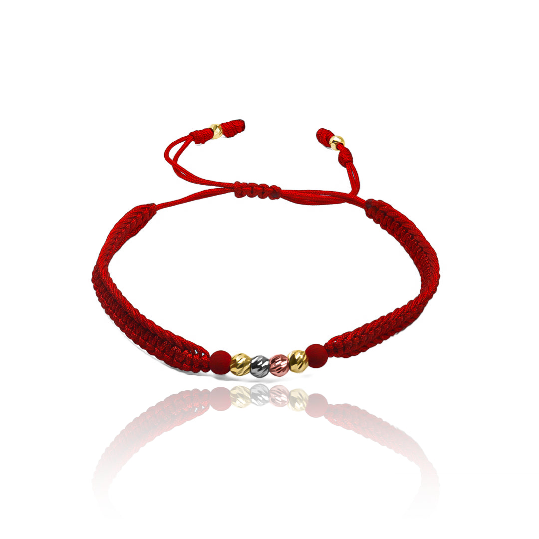 Pulsera Esfera facetada 3 oros