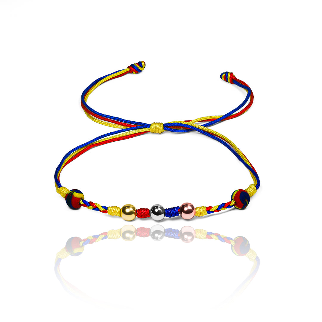 Pulsera Tricolor 3 Oros #5