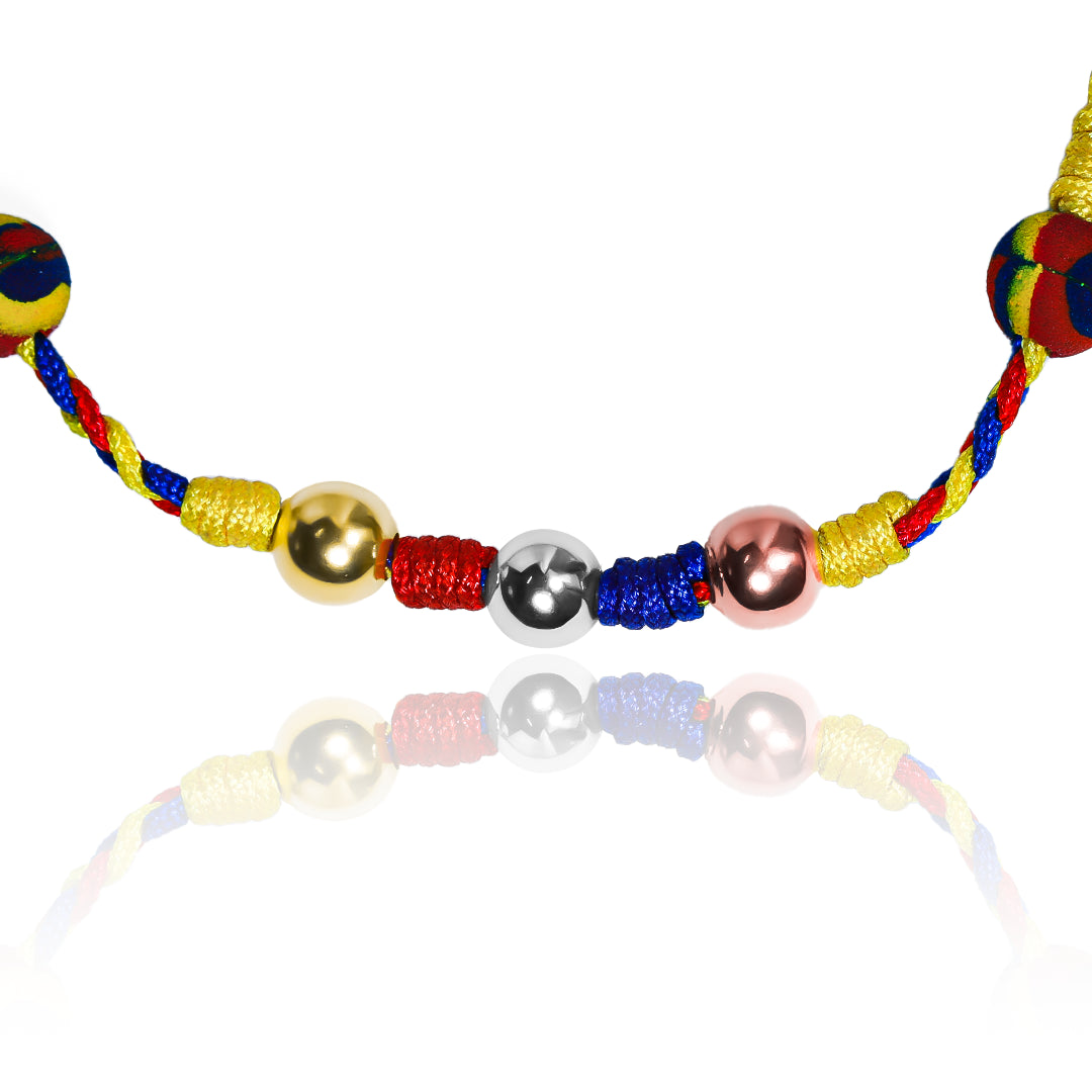 Pulsera Tricolor 3 Oros #5
