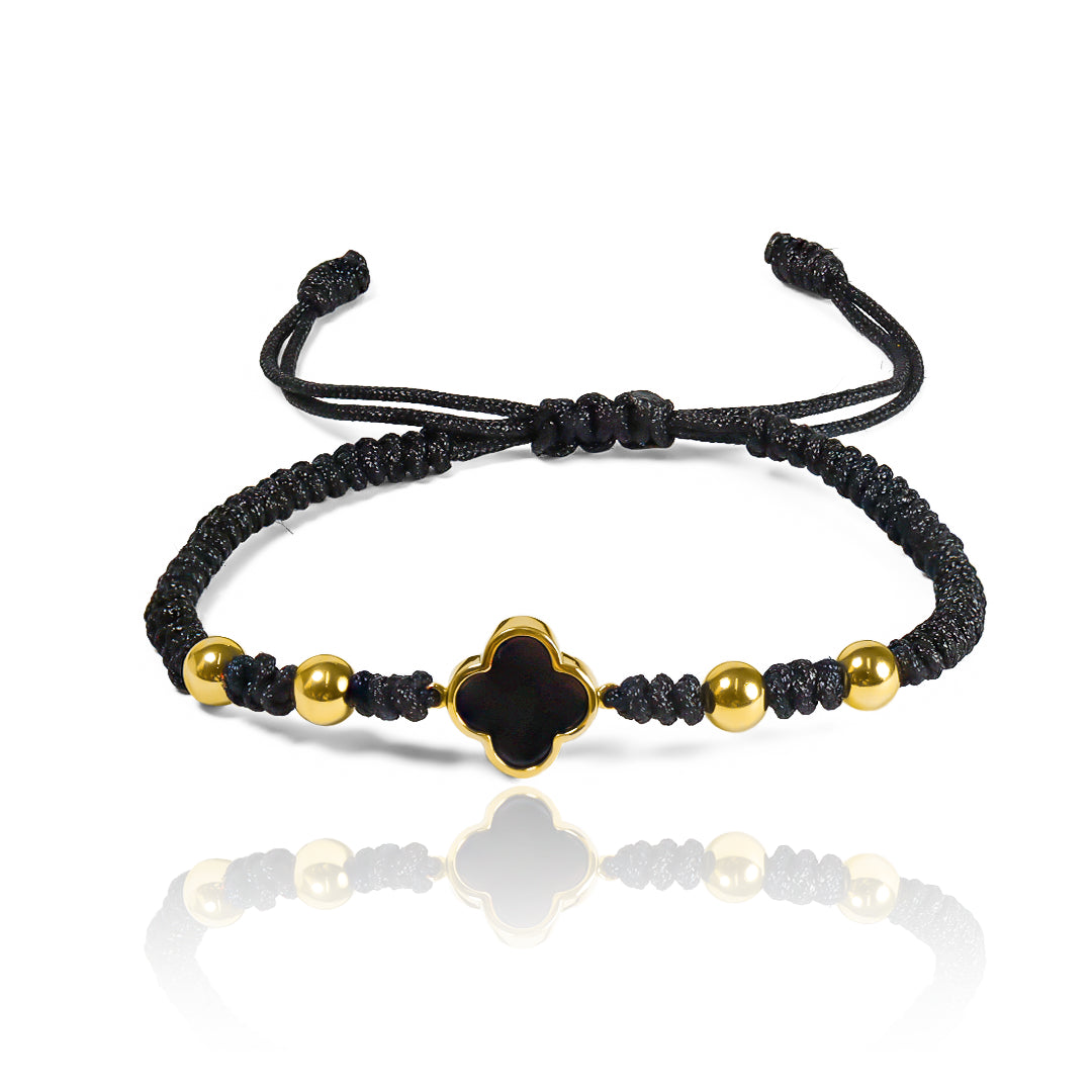 Pulsera Trébol Bisel + Esferas #4