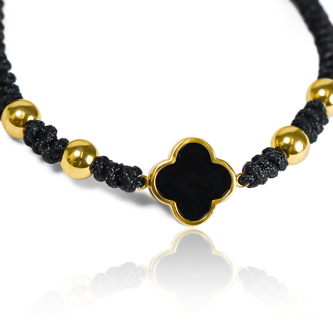 Pulsera Trébol Bisel + Esferas #4