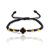 Pulsera Trébol Bisel + Esferas #4