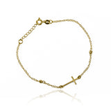 Pulsera Cruz Esferas