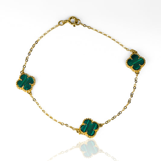 Pulsera Green clovers