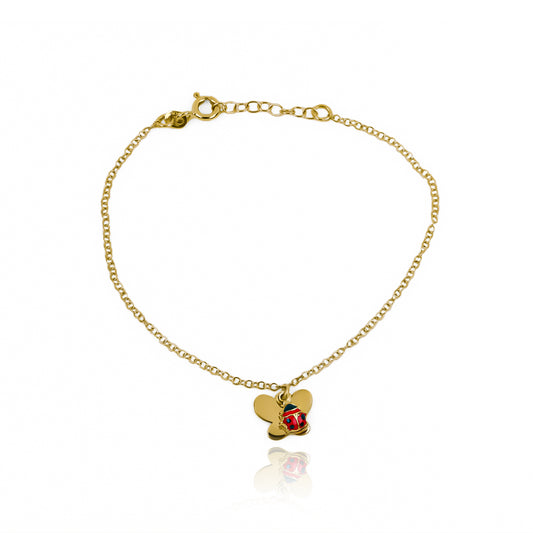 Pulsera baby Mariposa y Mariquita