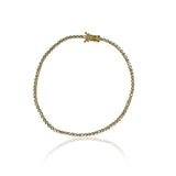 Pulsera Tennis round box fabricada con Oro 18K por Joyería Caracas. Además, cuenta con una garantía para toda la vida.