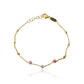 Pulsera faceted spheres 3 oros de Joyería Caracas. Confeccionada en oro 18K, esta pieza cuenta con un certificado de calidad y garantía de por vida.
