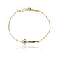 Pulsera Flor brillo fabricada en Oro 18K por Joyería Caracas, cuenta con una garantía para toda la vida.