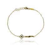 Pulsera Flor brillo fabricada en Oro 18K por Joyería Caracas, cuenta con una garantía para toda la vida.