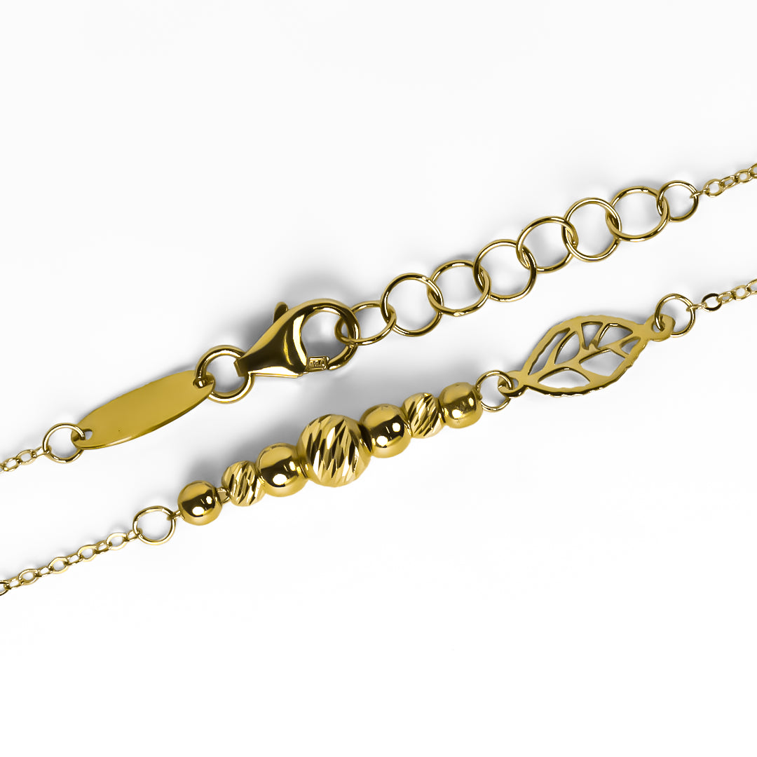 Pulsera Leave. Hecha de Oro 18K por Joyería Caracas, cuenta con un certificado de calidad y garantía de por vida.