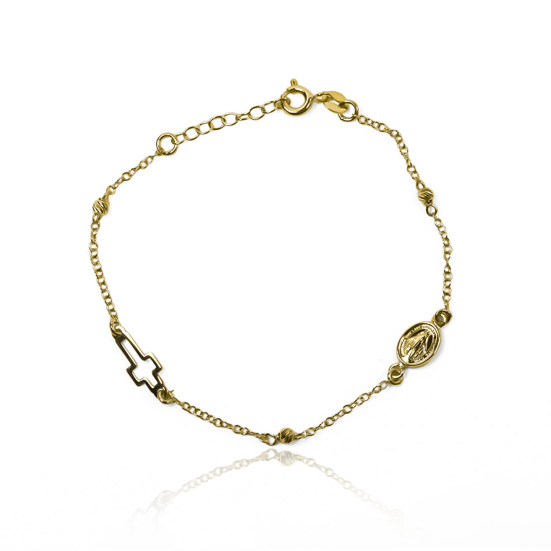 Pulsera Milagrosa y Cruz