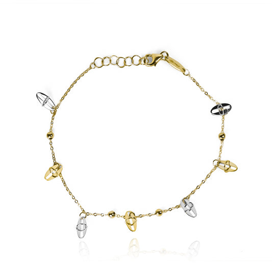 Pulsera Orbital oval fabricada en Oro 18K por Joyería Caracas. Con una garantía de por vida.