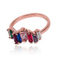Joyería Caracas con nuestro Anillo Rainbow Baguette. Confeccionado en refinado oro 18k, garantizando su belleza para toda la vida.