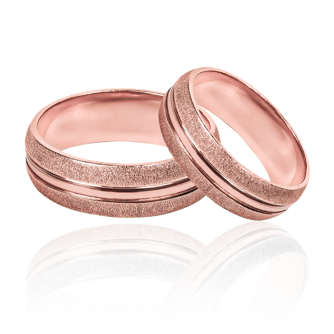 Argollas de matrimonio Relix, fabricadas en oro 18k de Joyería Caracas, cuentan con garantía de por vida.