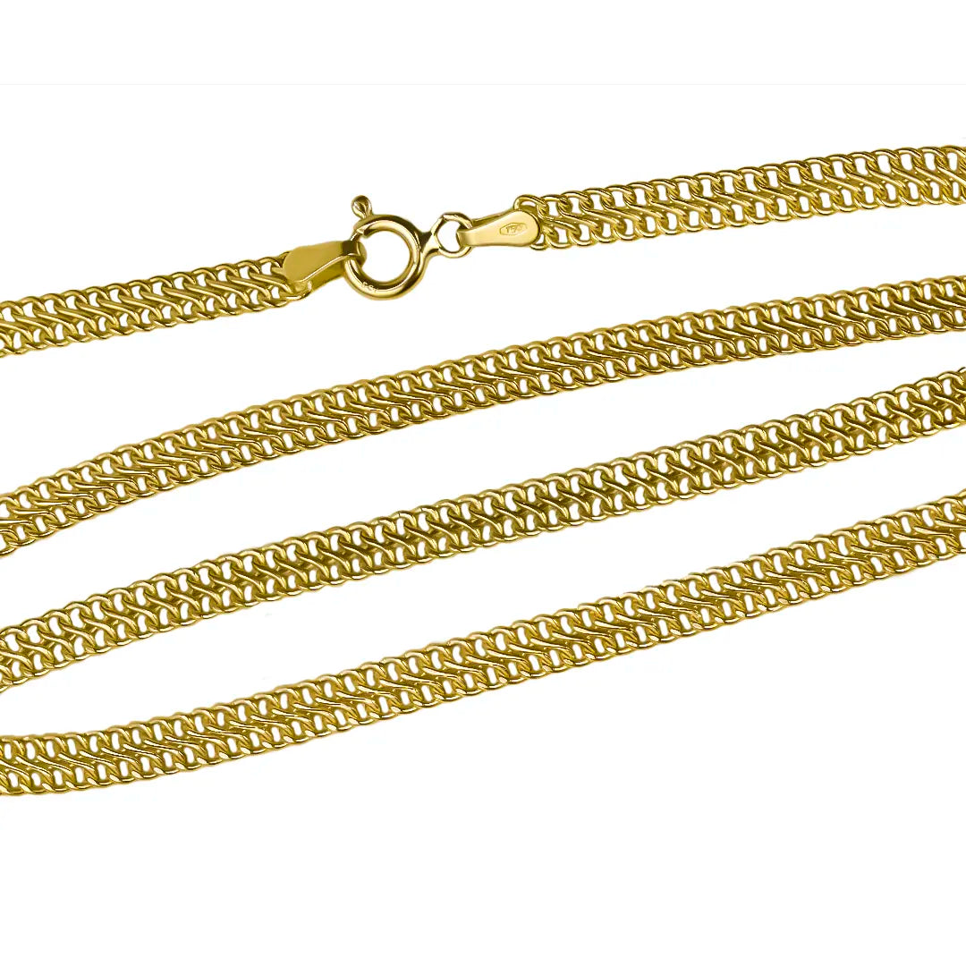cadena Saduza S45 es una joya exclusiva de Joyería Caracas, hecha con oro 18k de máxima calidad. Con garantía para toda la vida, esta cadena es una pieza para atesorar por siempre.
