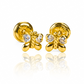 Topitos Butterfly cristal. Hecho de Oro 18K por Joyería Caracas. Con garantía para toda la vida.